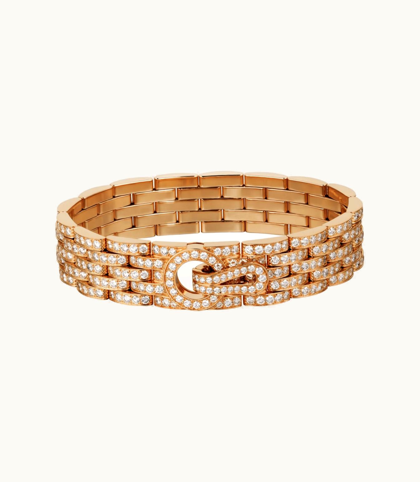 Cartier Cartier Agrafe Bracelet, Rose Gold, Set With 459 Brilliant-Cut Diamonds
