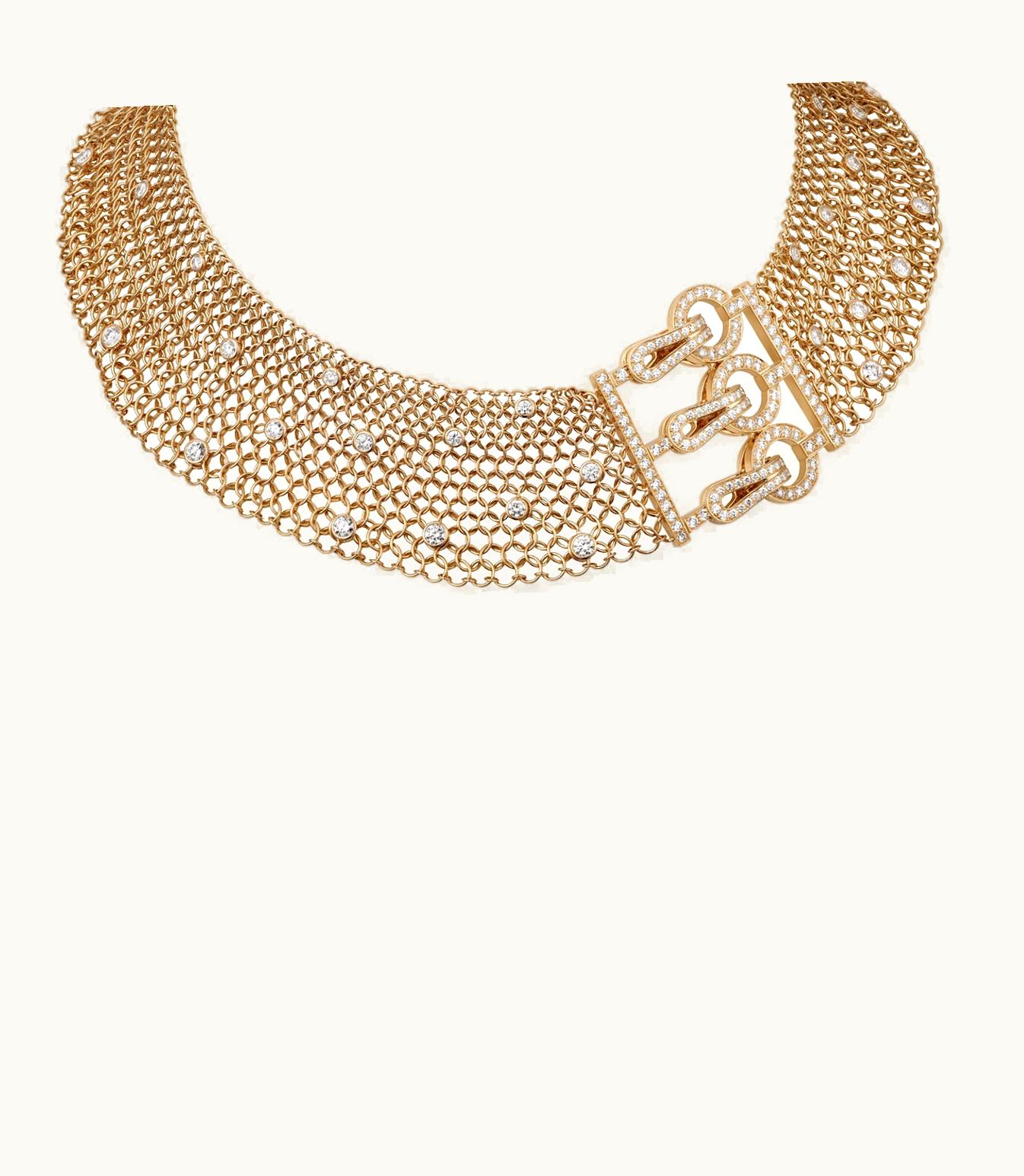 Cartier Cartier Agrafe Résille Necklace, Rose Gold, Set With 197 Brilliant-Cut Diamonds H7000014 H7000014