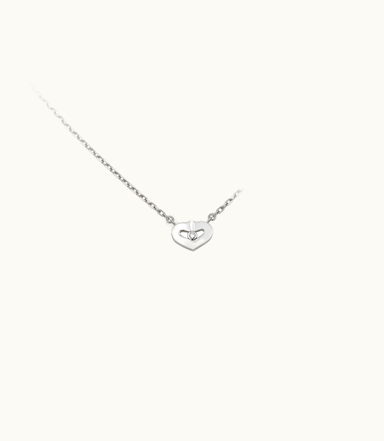 Cartier Cartier C Heart Of Cartier Pendant, Extra-Small Model, White Gold Set With A Brilliant-Cut Diamond