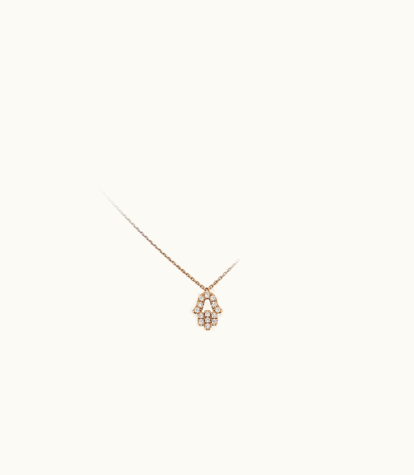 Cartier Cartier Hand Of Fatima Necklace, Rose Gold, Set With 14 Brilliant-Cut Diamonds