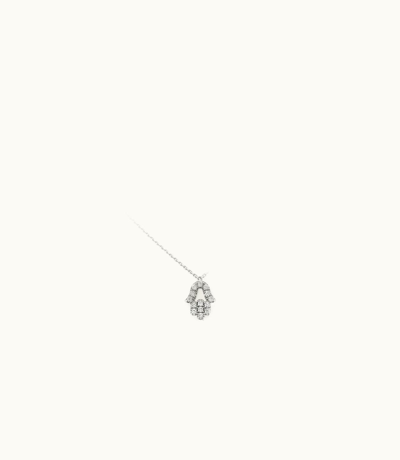 Cartier Cartier Hand Of Fatima Necklace, White Gold, Set With 14 Brilliant-Cut Diamonds