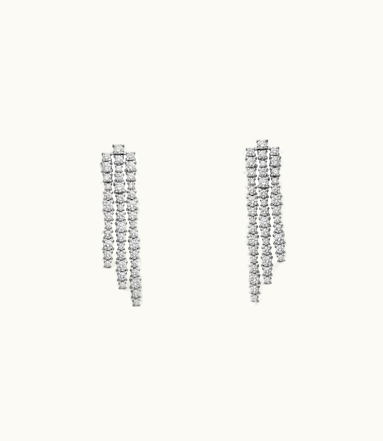 Cartier Cartier Essential Lines Earrings, White Gold, Each Set With 43 Brilliant-Cut Diamonds
