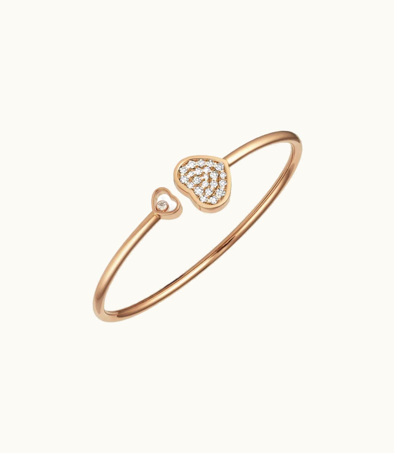Chopard Chopard Happy Hearts Bangle, Ethical Rose Gold, Diamonds