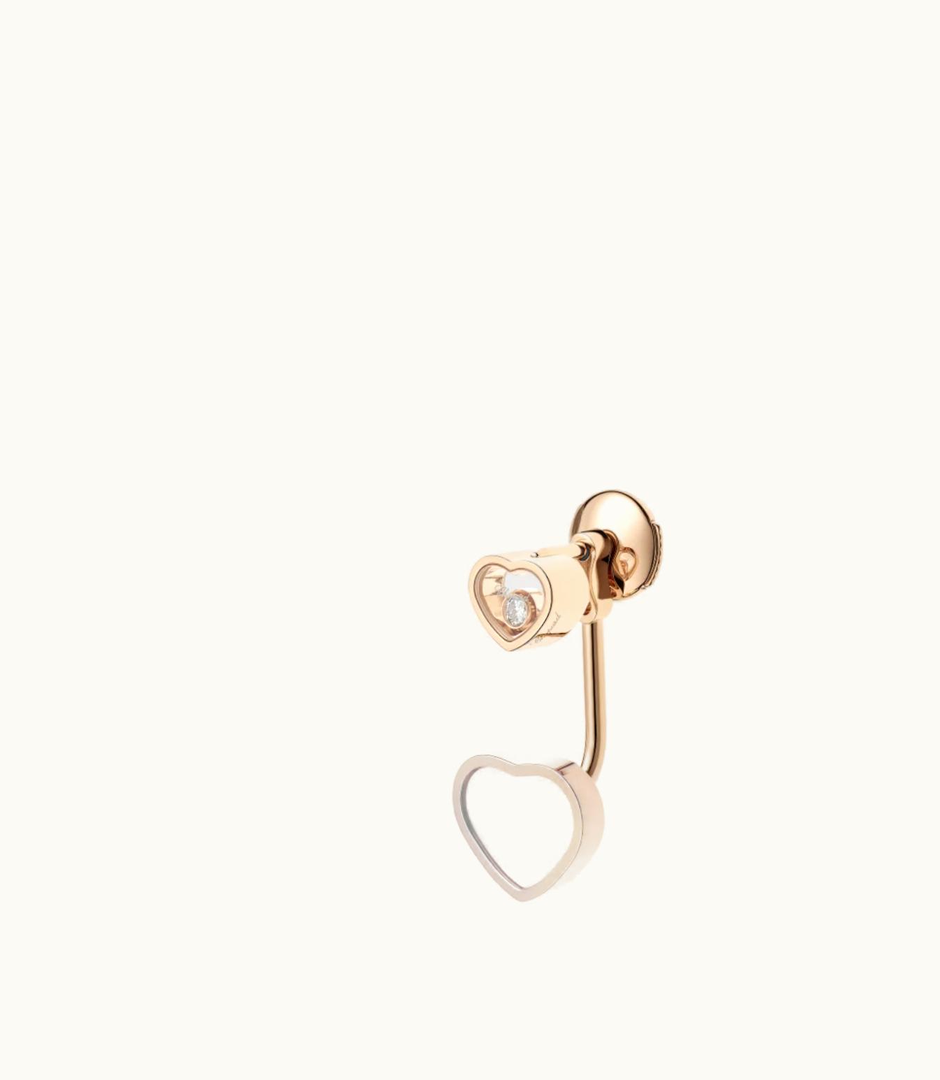 Chopard Chopard Happy Hearts Earrings, Ethical Rose Gold, Diamonds, Mother-Of-Pearl 83A082-5301