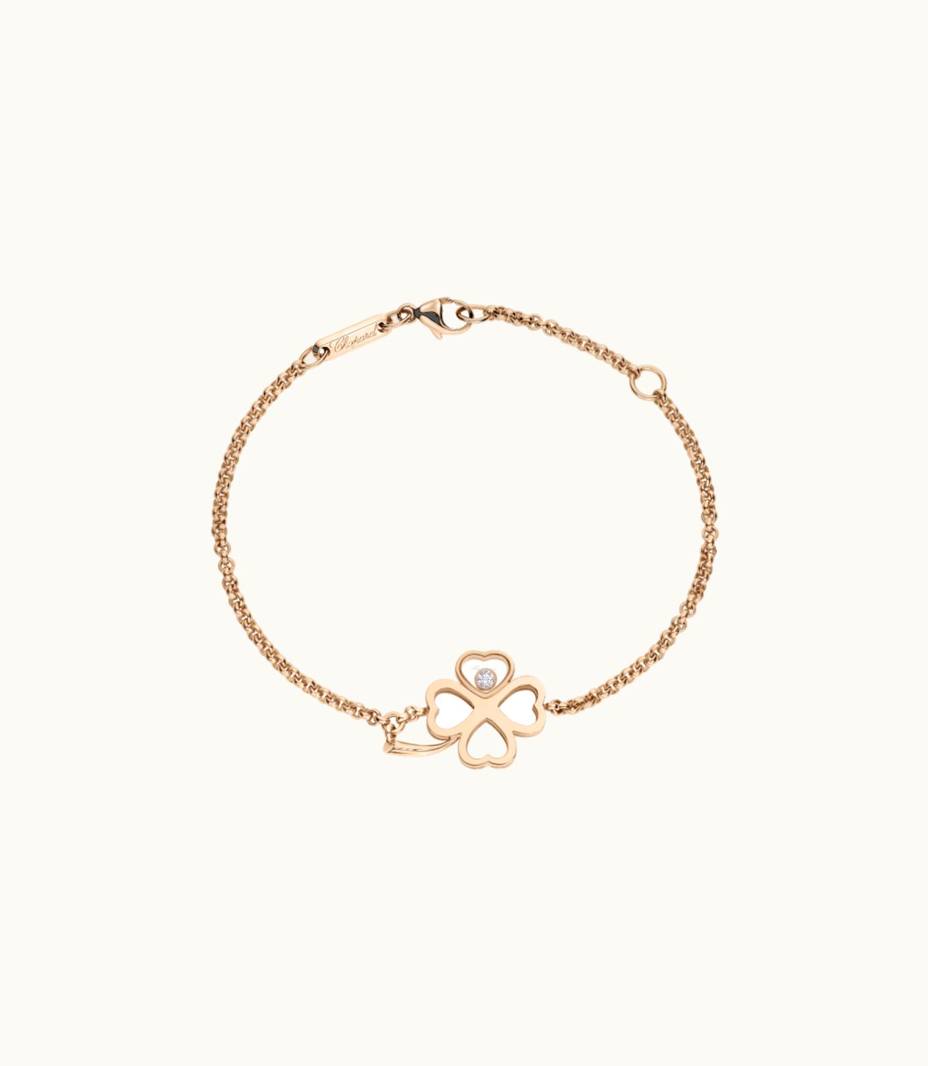 Chopard Chopard Happy Diamonds Good Luck Charms Bracelet, Ethical Rose Gold, Diamond 857862-5001