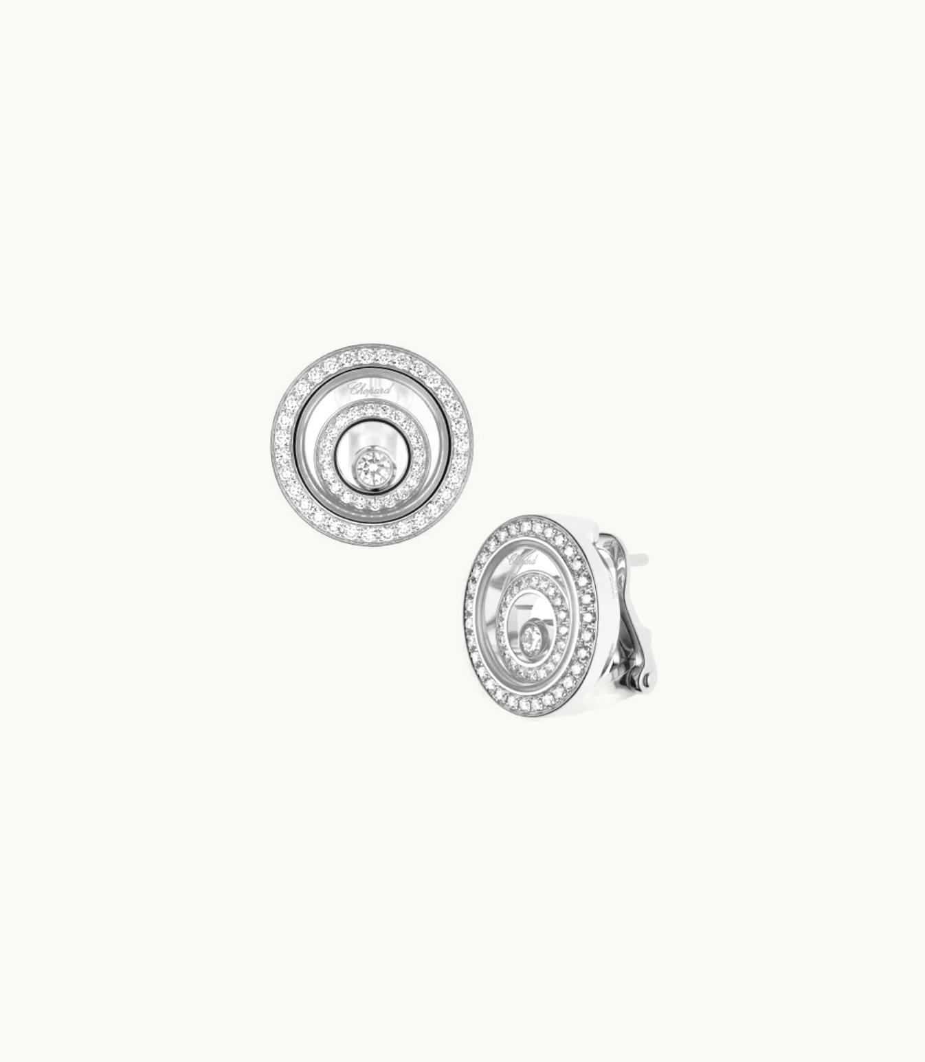 Chopard Chopard Happy Spirit Earrings, Ethical White Gold, Diamonds 848230-1001