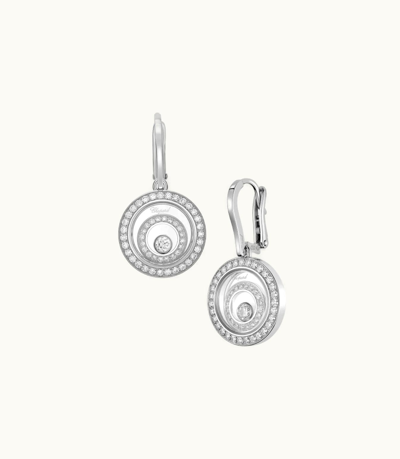Chopard Chopard Happy Spirit Earrings, Ethical White Gold, Diamonds 838230-1001