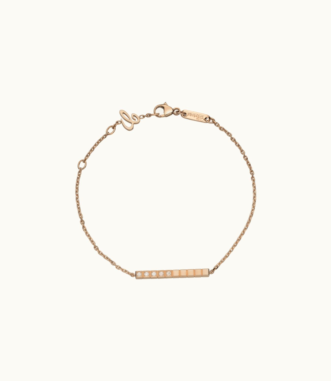 Chopard Chopard Ice Cube Bracelet, Ethical Rose Gold, Half-Set Diamonds