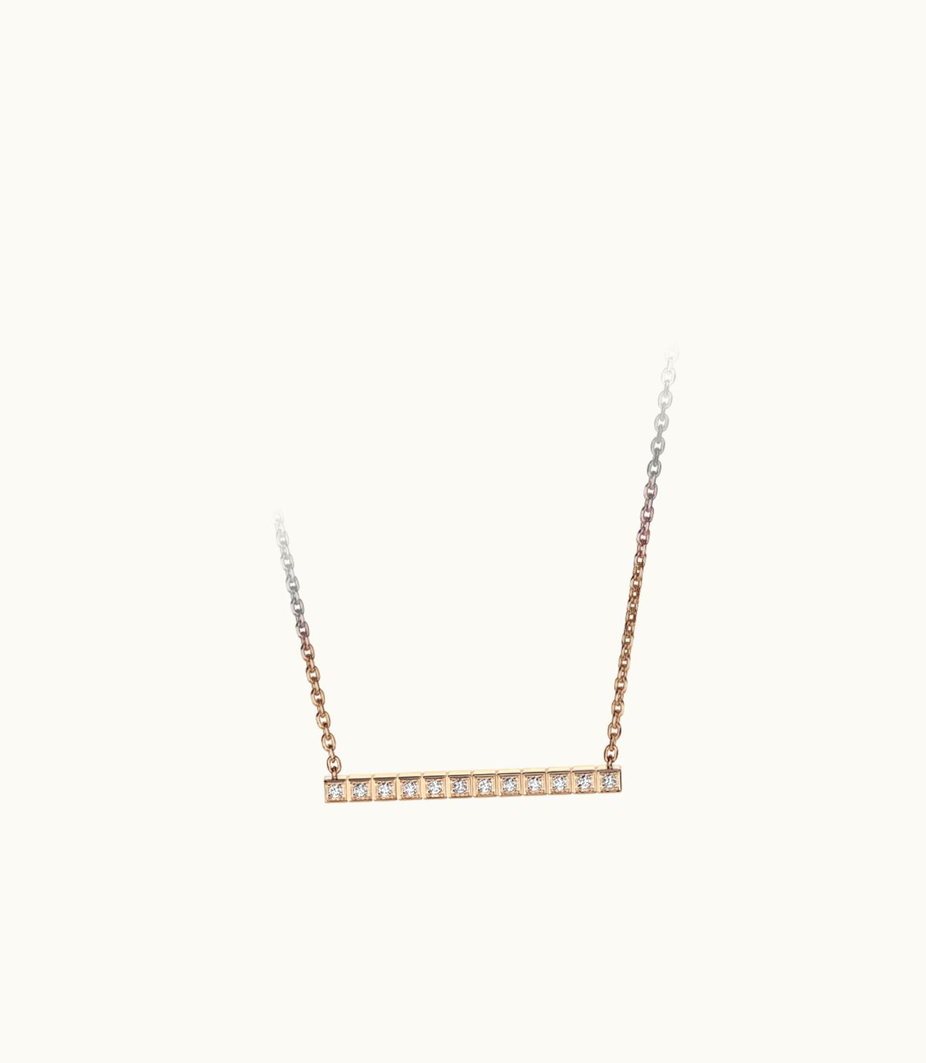 Chopard Chopard Ice Cube Necklace, Ethical Rose Gold, Full-Set Diamonds