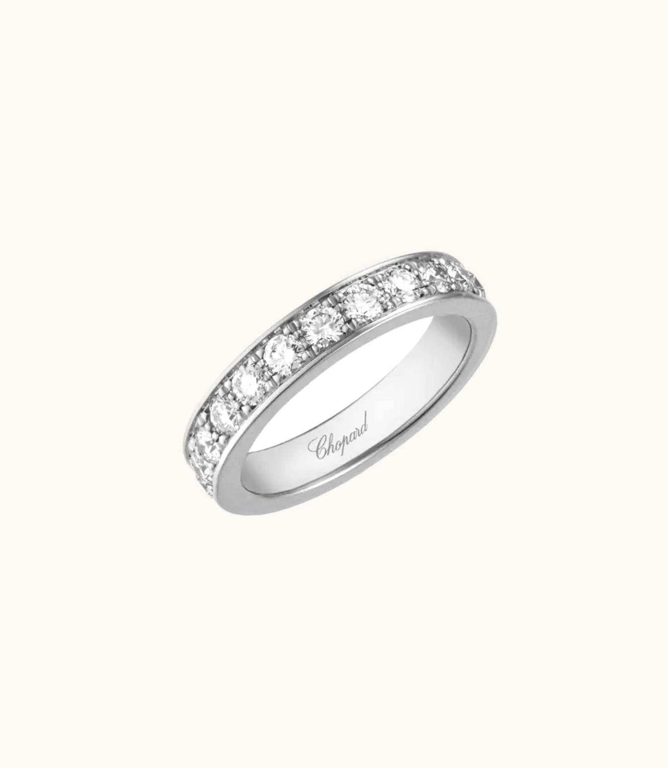Chopard Chopard Timeless Wedding Band Ring, Ethical White Gold, Diamonds