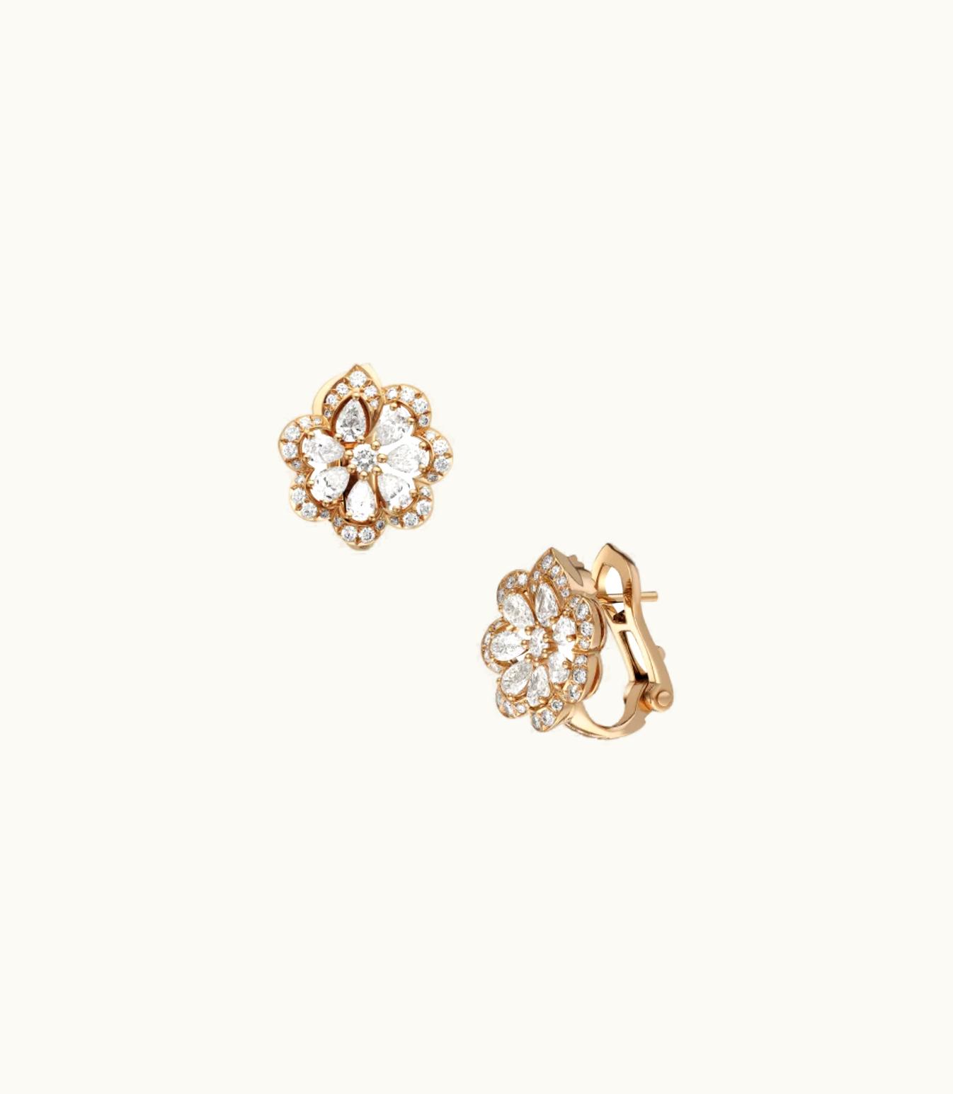 Chopard Chopard Precious Lace Mini-Frou-Frou Earrings, Ethical Rose Gold, Diamonds