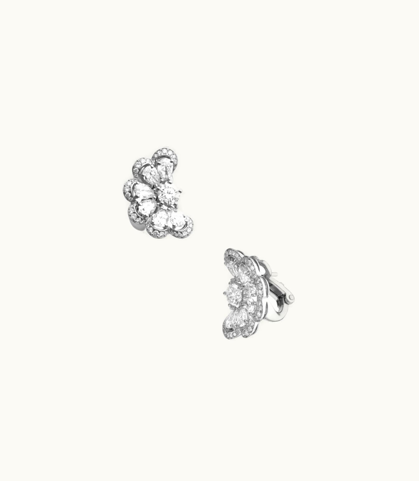 Chopard Chopard Precious Lace Nuage Earrings, Ethical White Gold, Diamonds