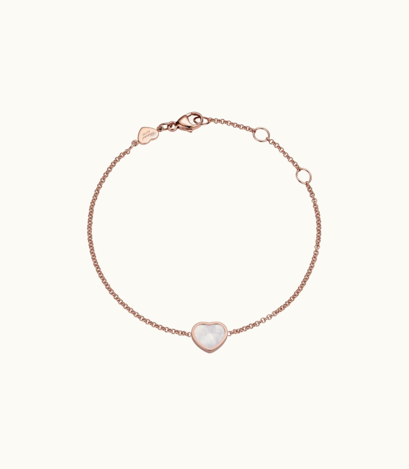 Chopard Chopard My Happy Hearts Bracelet, Ethical Rose Gold, Mother-Of-Pearl