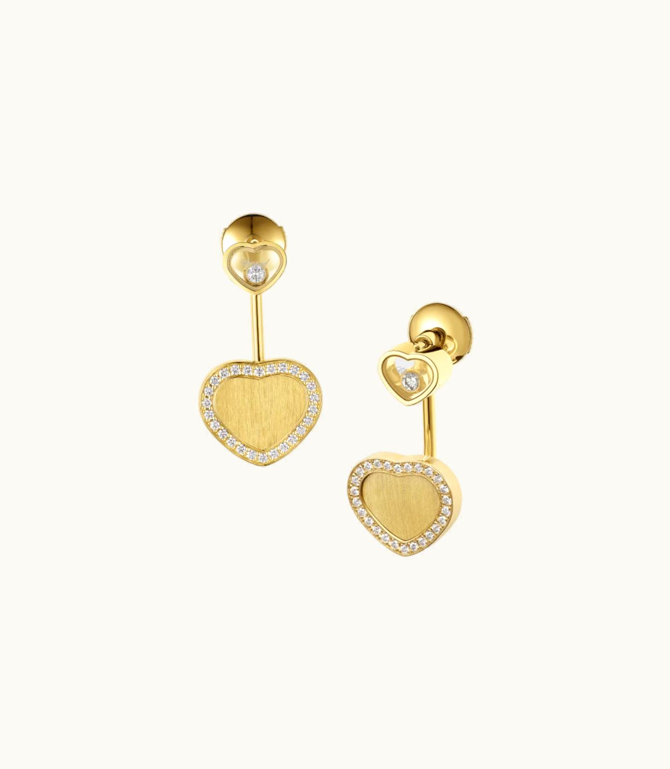 Chopard Chopard Happy Hearts Golden Hearts Earrings, Ethical Yellow Gold, Diamonds