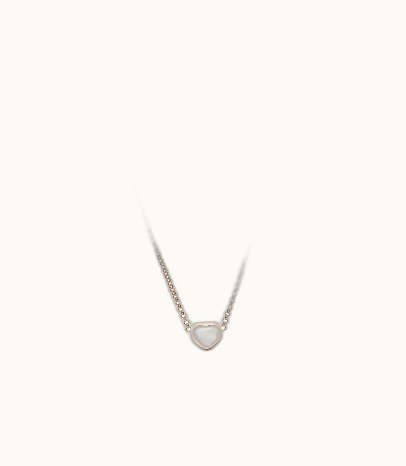 Chopard Chopard My Happy Hearts Necklace, Ethical Rose Gold, Mother-Of-Pearl