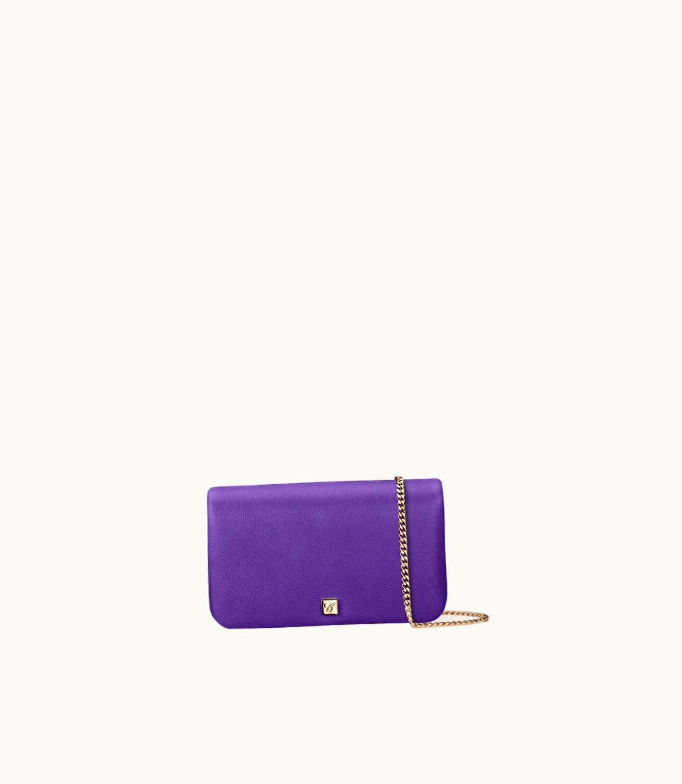 Chopard Chopard Ice Cube Mini Chain Bag Purple Grained Calfskin