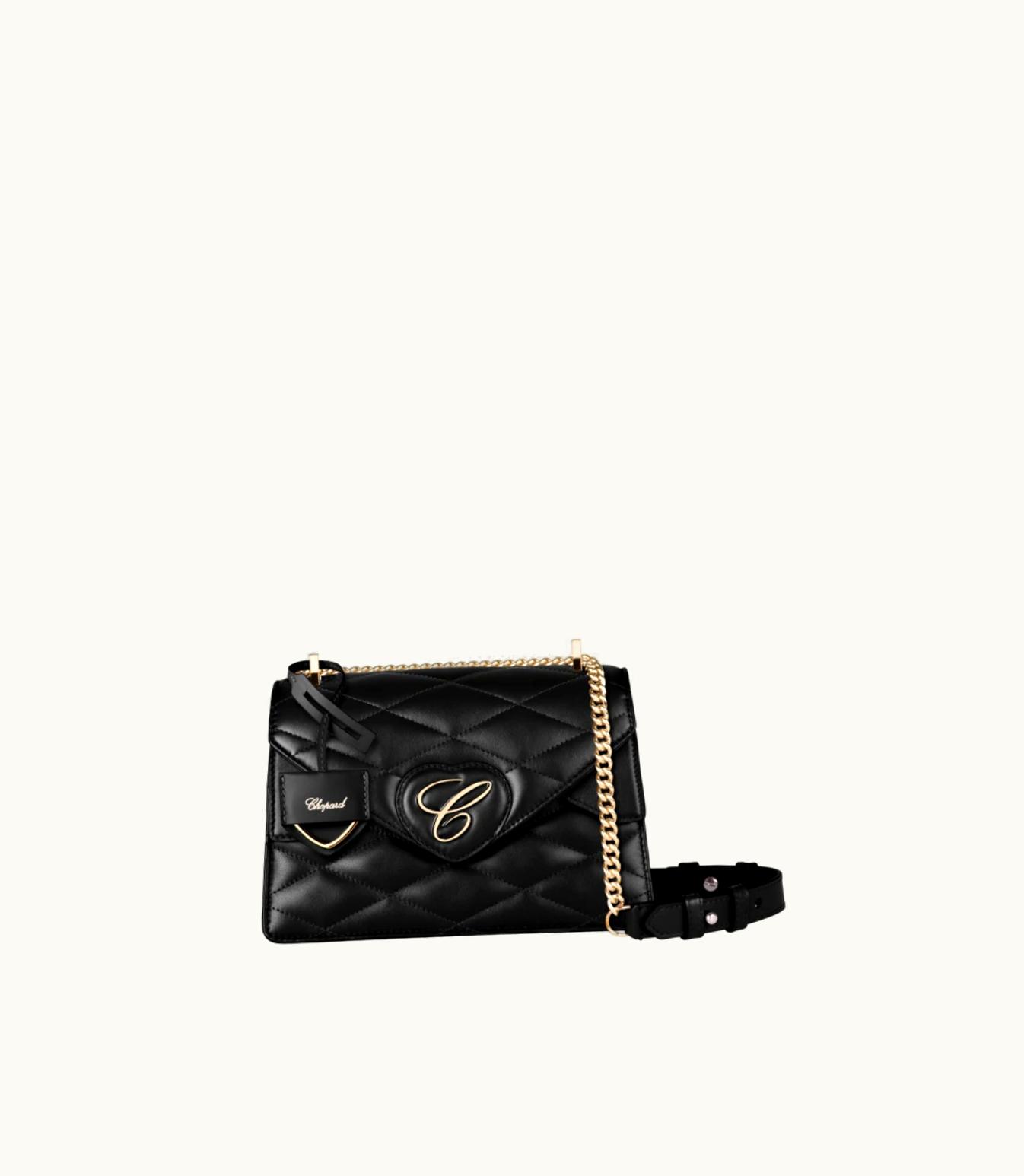 Chopard Chopard Happy Hearts Shoulder Bag Black Quilted Calfskin 95000-1019