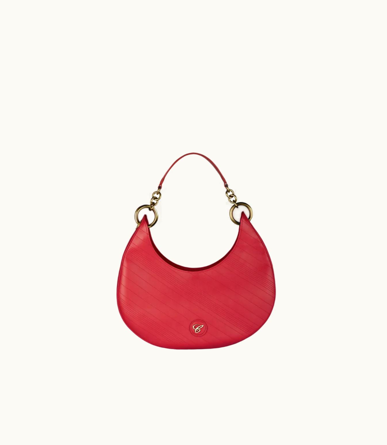 Chopard Chopard Happy Sport Hobo Bag Red Quilted Calfskin