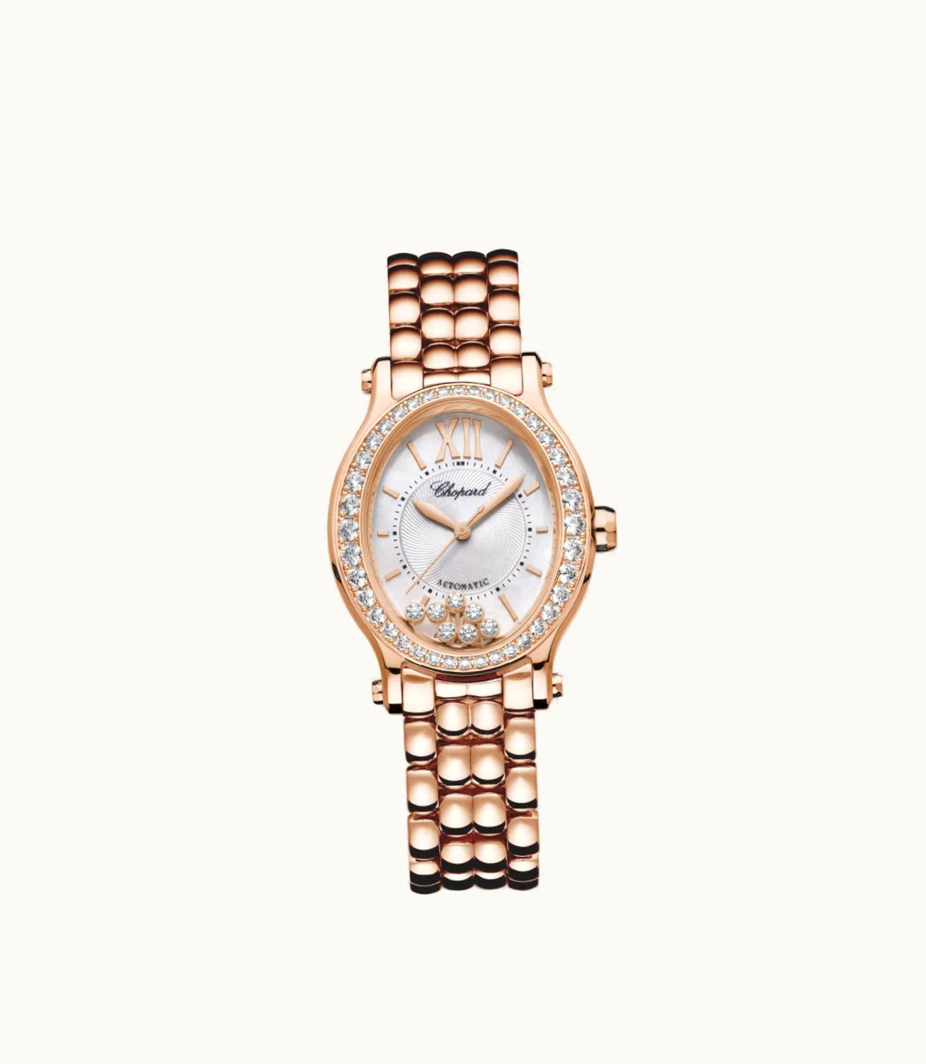 Chopard Chopard Happy Sport 29 X 31 Mm, Automatic, Ethical Rose Gold, Diamonds 275362-5005