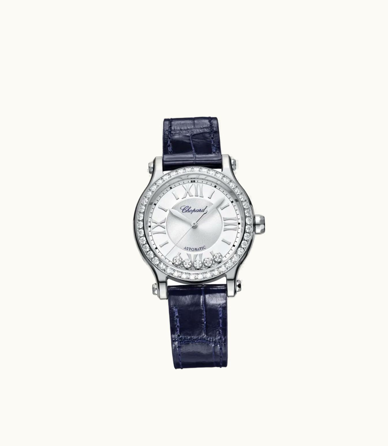 Chopard Chopard Happy Sport 33 Mm, Automatic, Stainless Steel, Diamonds 278608-3003