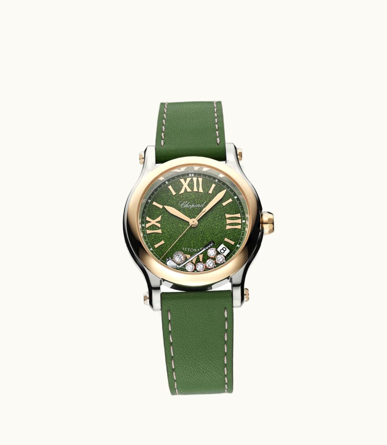 Chopard Chopard Happy Golf 36 Mm, Automatic, Ethical Rose Gold, Stainless Steel, Diamonds 278559-6022