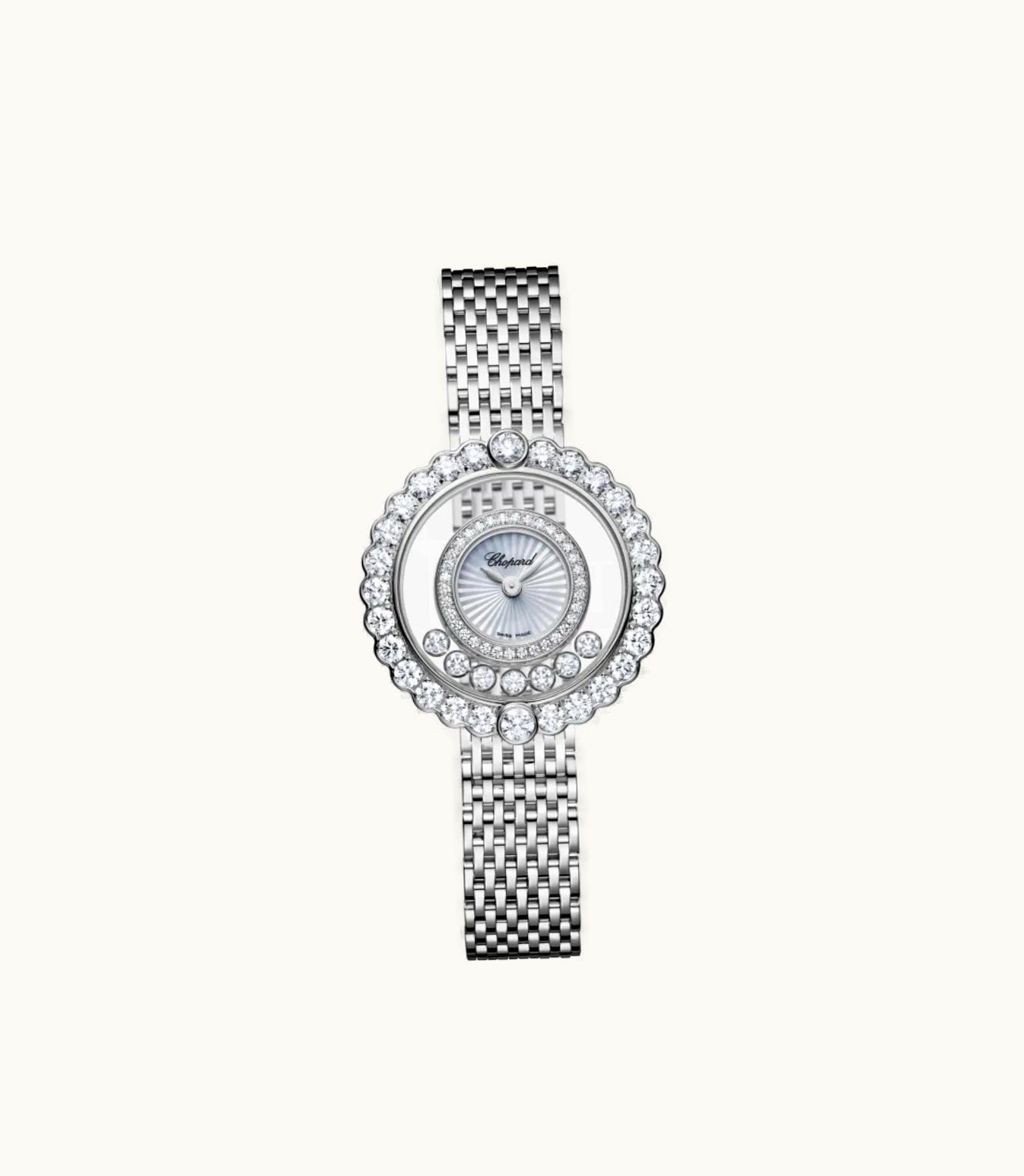 Chopard Chopard Happy Diamonds Icons Joaillerie 30 Mm, Quartz, Ethical White Gold, Diamonds