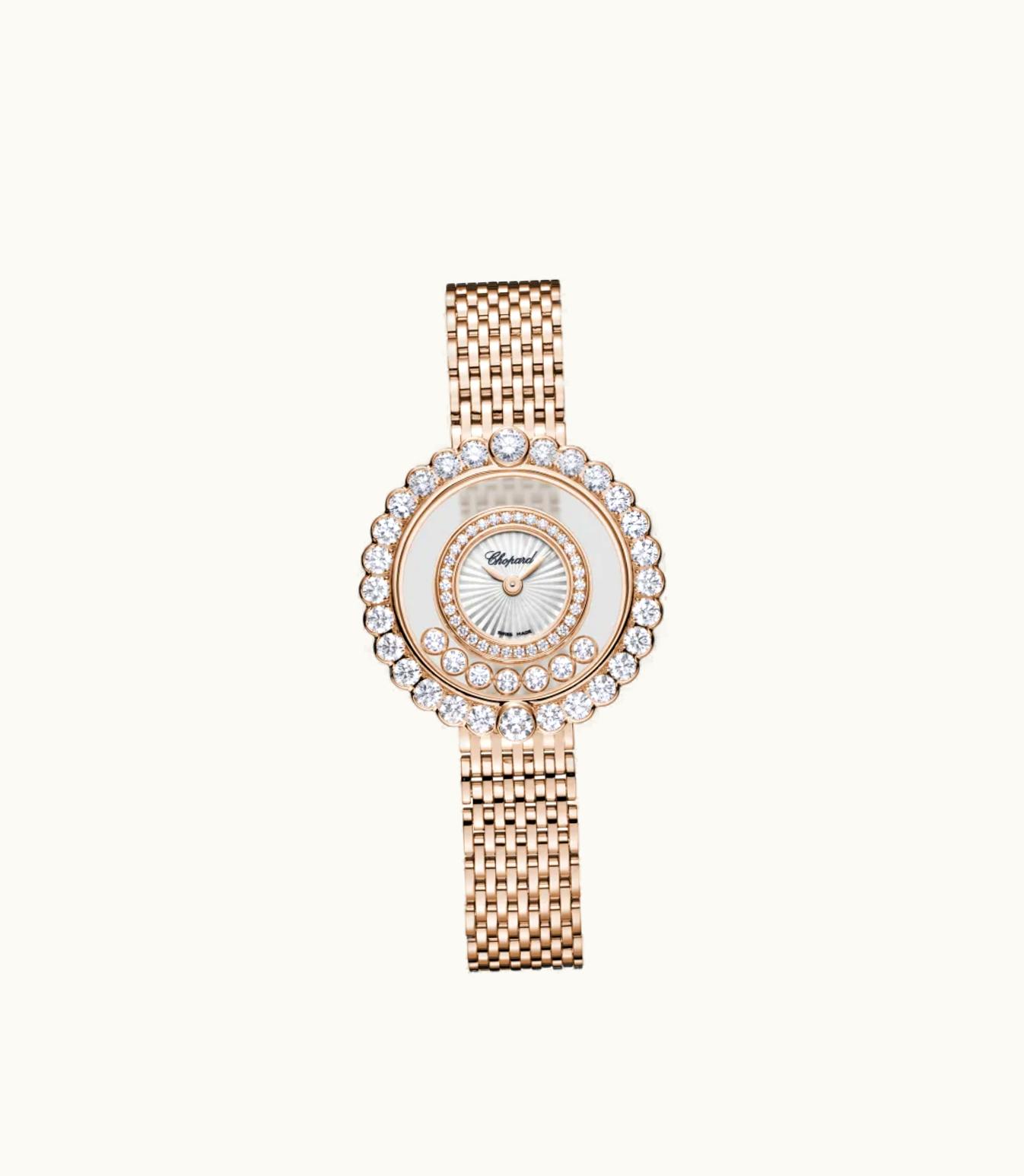 Chopard Chopard Happy Diamonds Icons Joaillerie 30 Mm, Quartz, Ethical Rose Gold, Diamonds