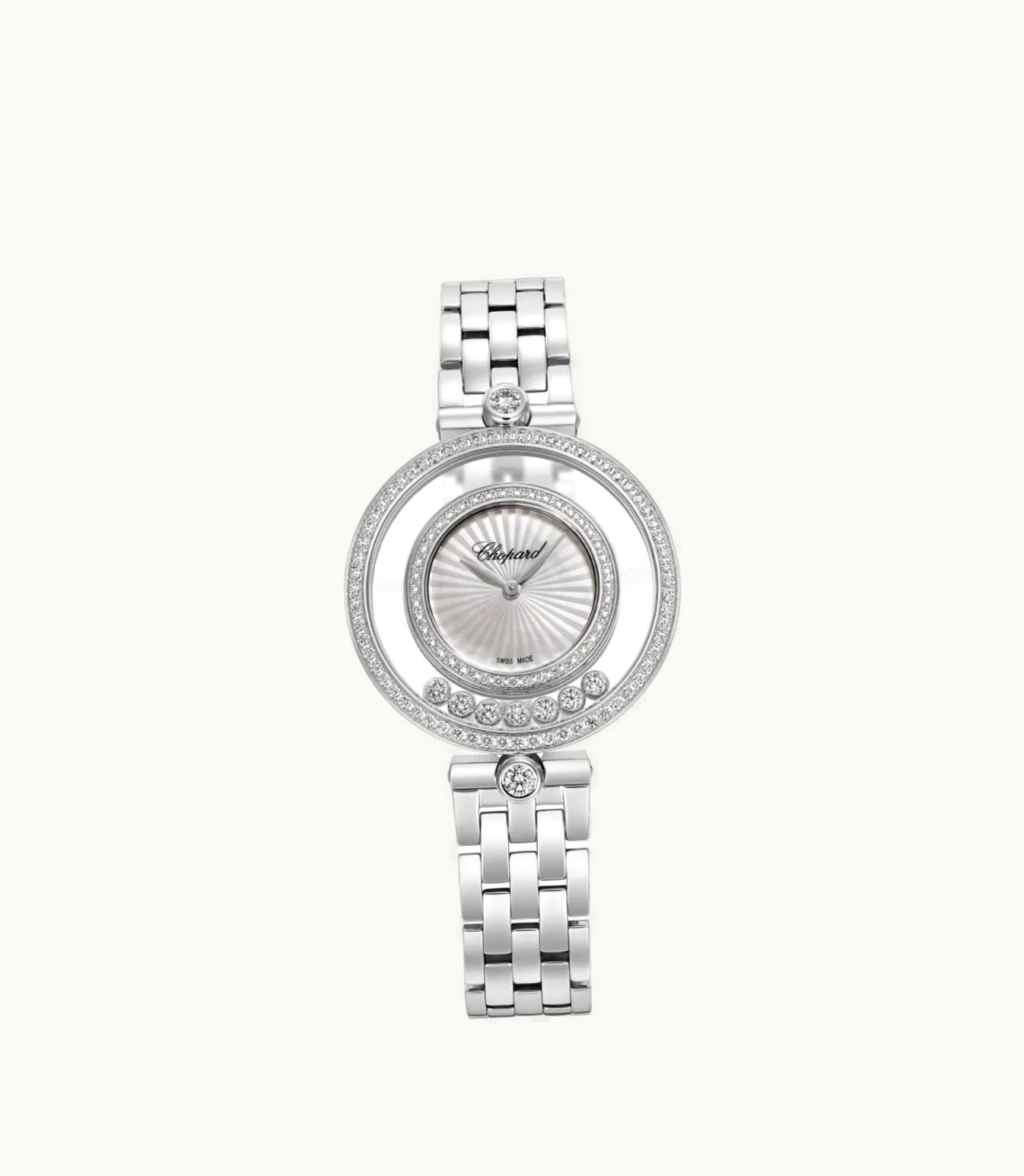 Chopard Chopard Happy Diamonds Icons 32 Mm, Quartz, Ethical White Gold, Diamonds 209426-1202