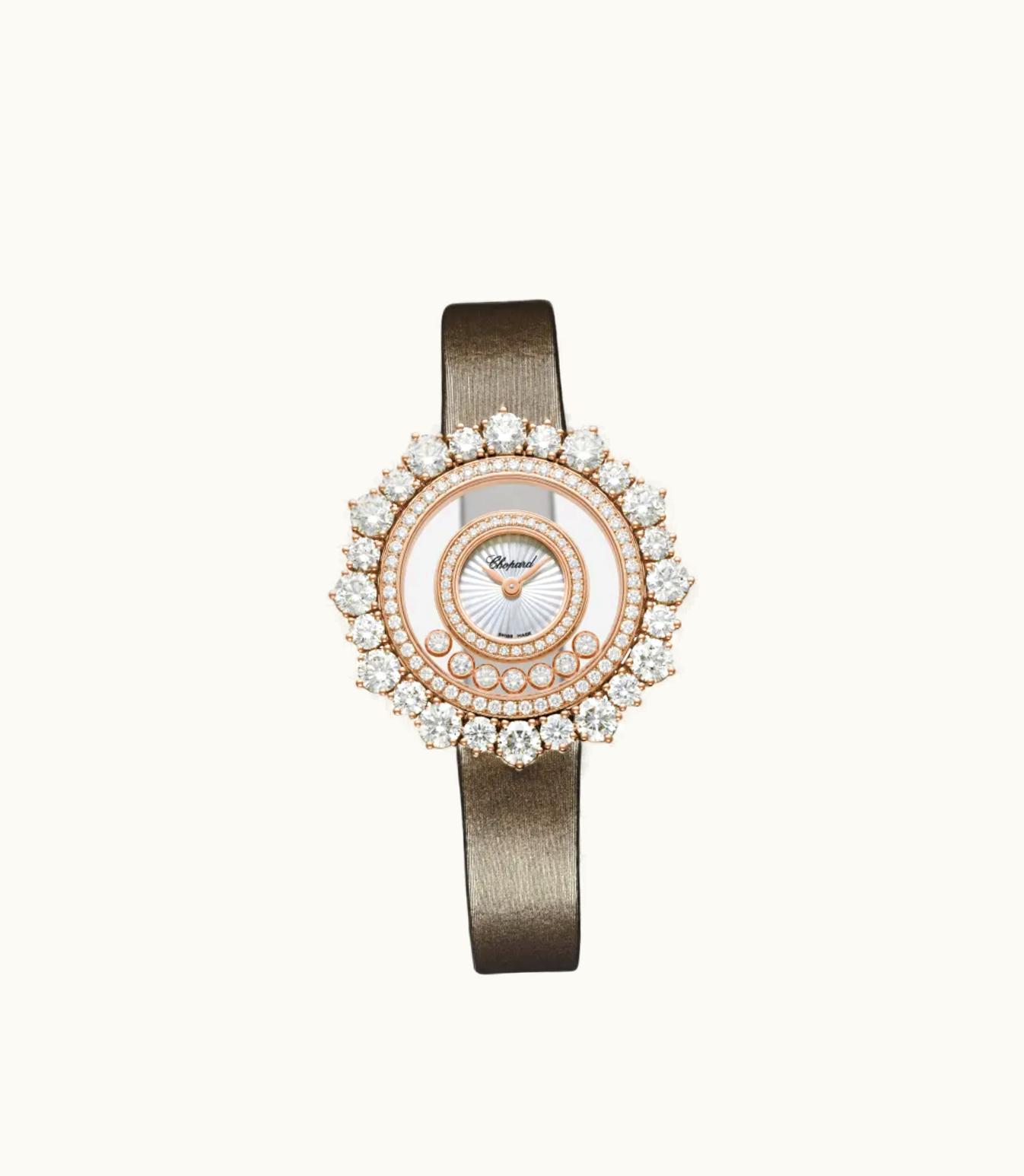 Chopard Chopard Happy Diamonds Joaillerie 36 Mm, Quartz, Ethical Rose Gold, Diamonds 209436-5002