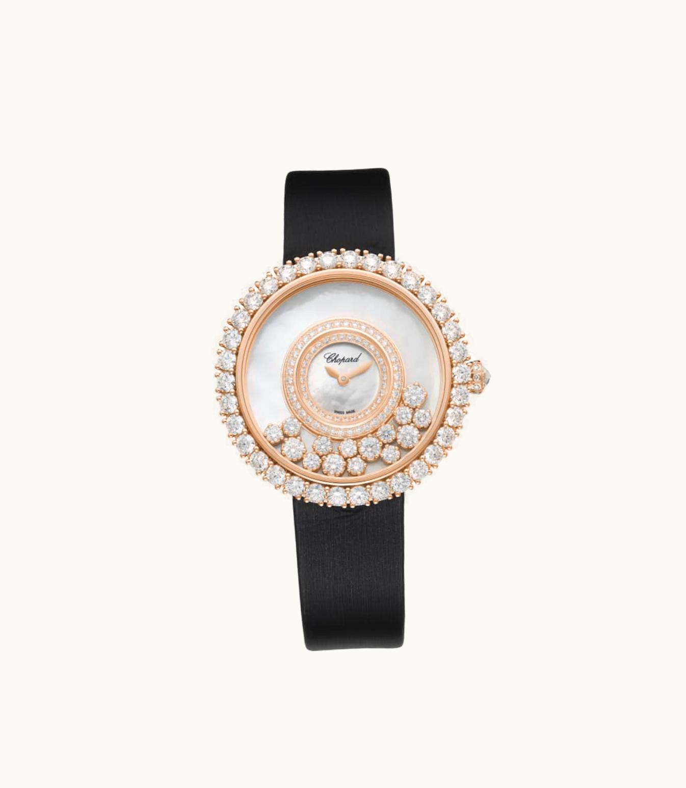 Chopard Chopard Happy Diamonds Joaillerie 38 Mm, Quartz, Ethical Rose Gold, Diamonds 204445-5001