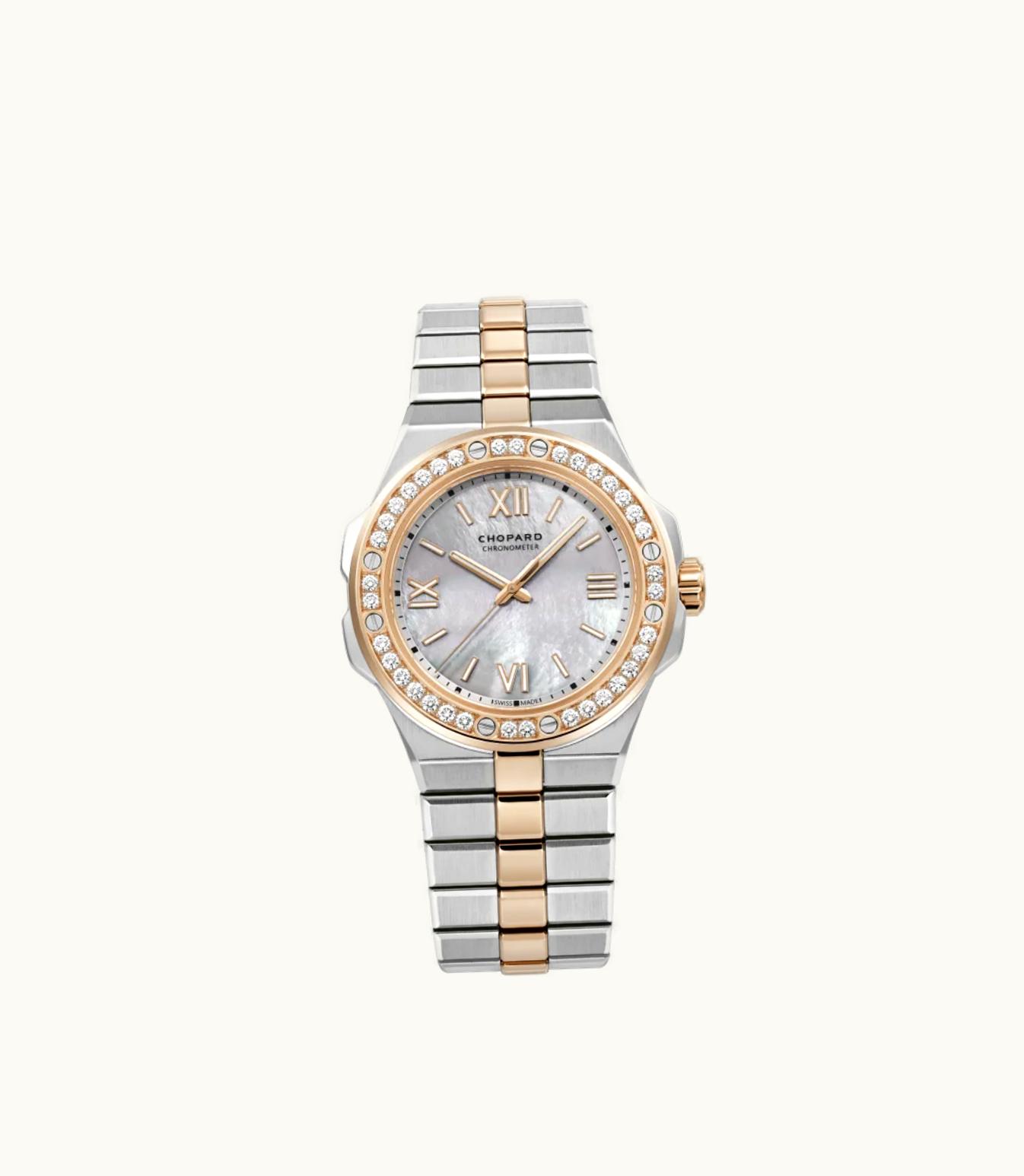 Chopard Chopard Alpine Eagle 36 36 Mm, Automatic, Ethical Rose Gold, Chopard Lucent Steel A223, Diamonds