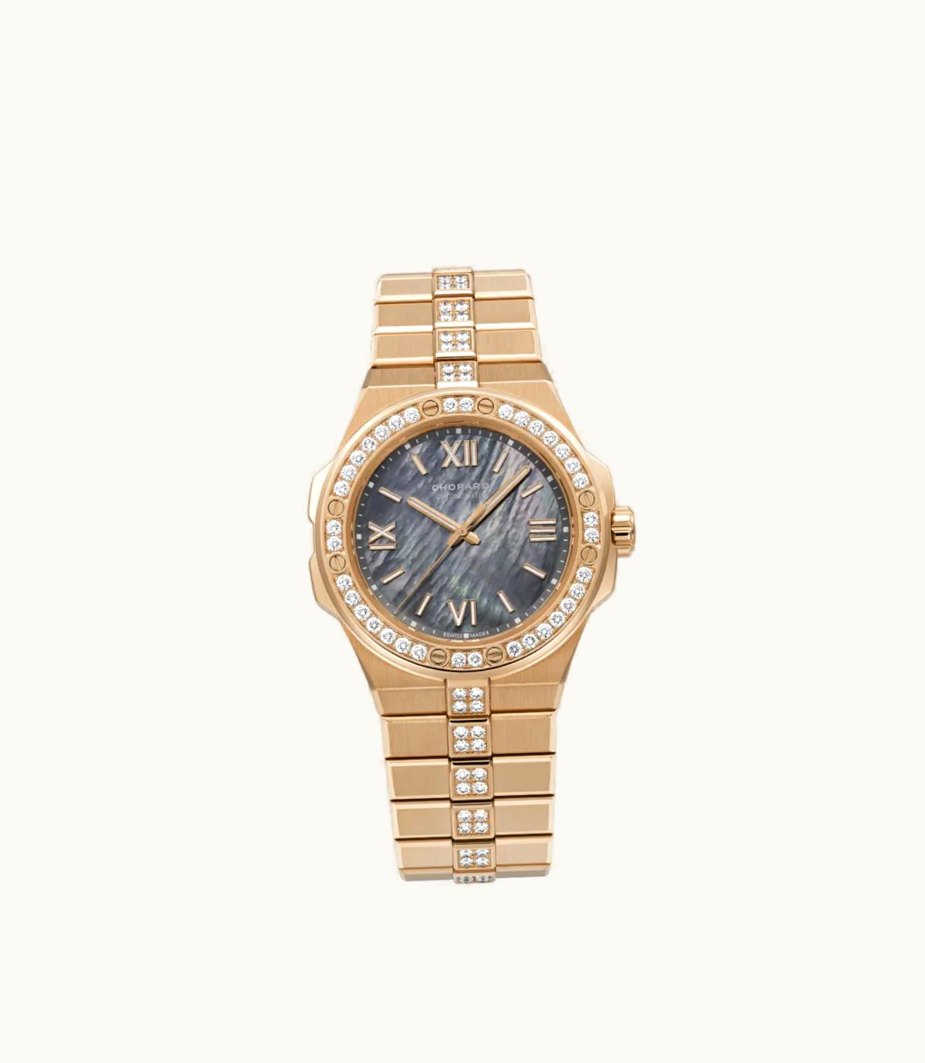 Chopard Chopard Alpine Eagle 36 36 Mm, Automatic, Ethical Rose Gold, Diamonds 295370-5003