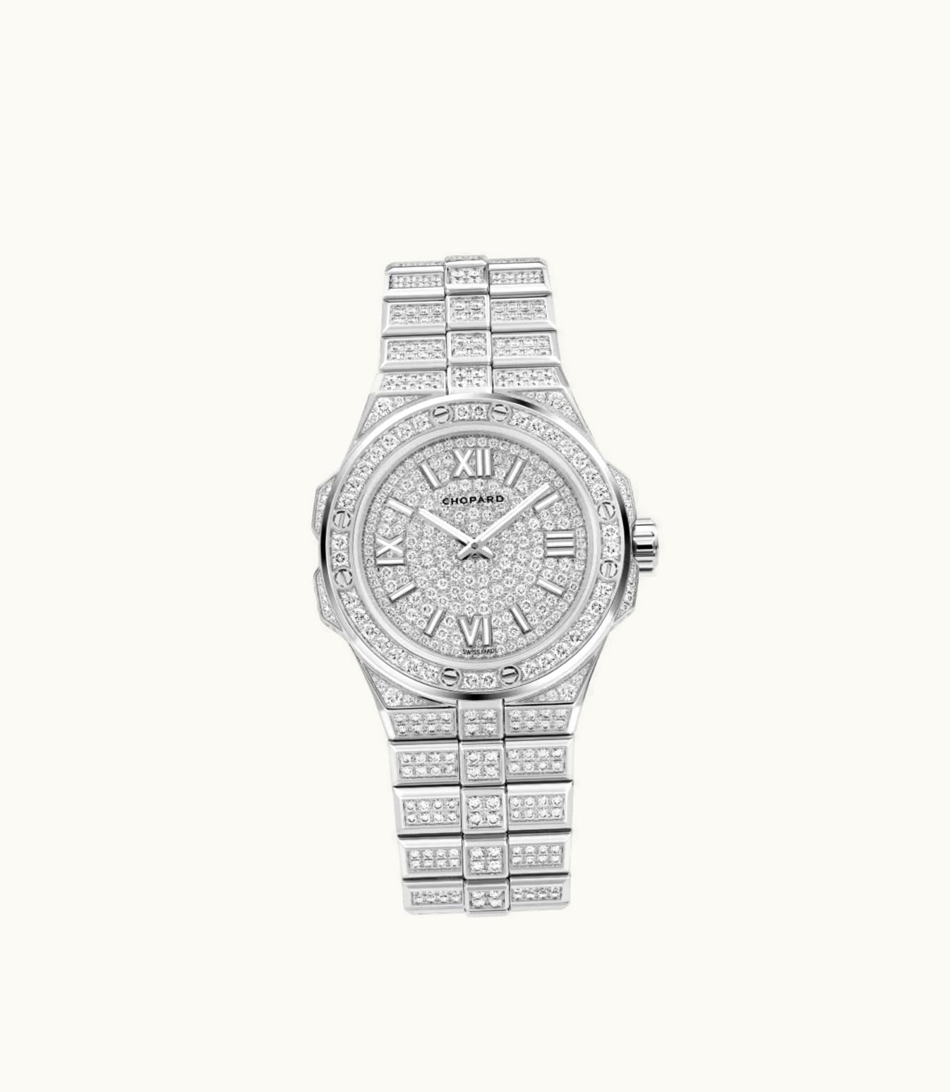 Chopard Chopard Alpine Eagle 36 36 Mm, Automatic, Ethical White Gold, Diamonds