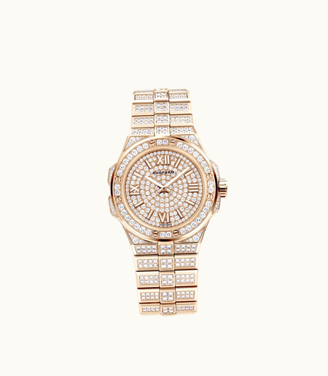 Chopard Chopard Alpine Eagle 36 36 Mm, Automatic, Ethical Rose Gold, Diamonds 295370-5004