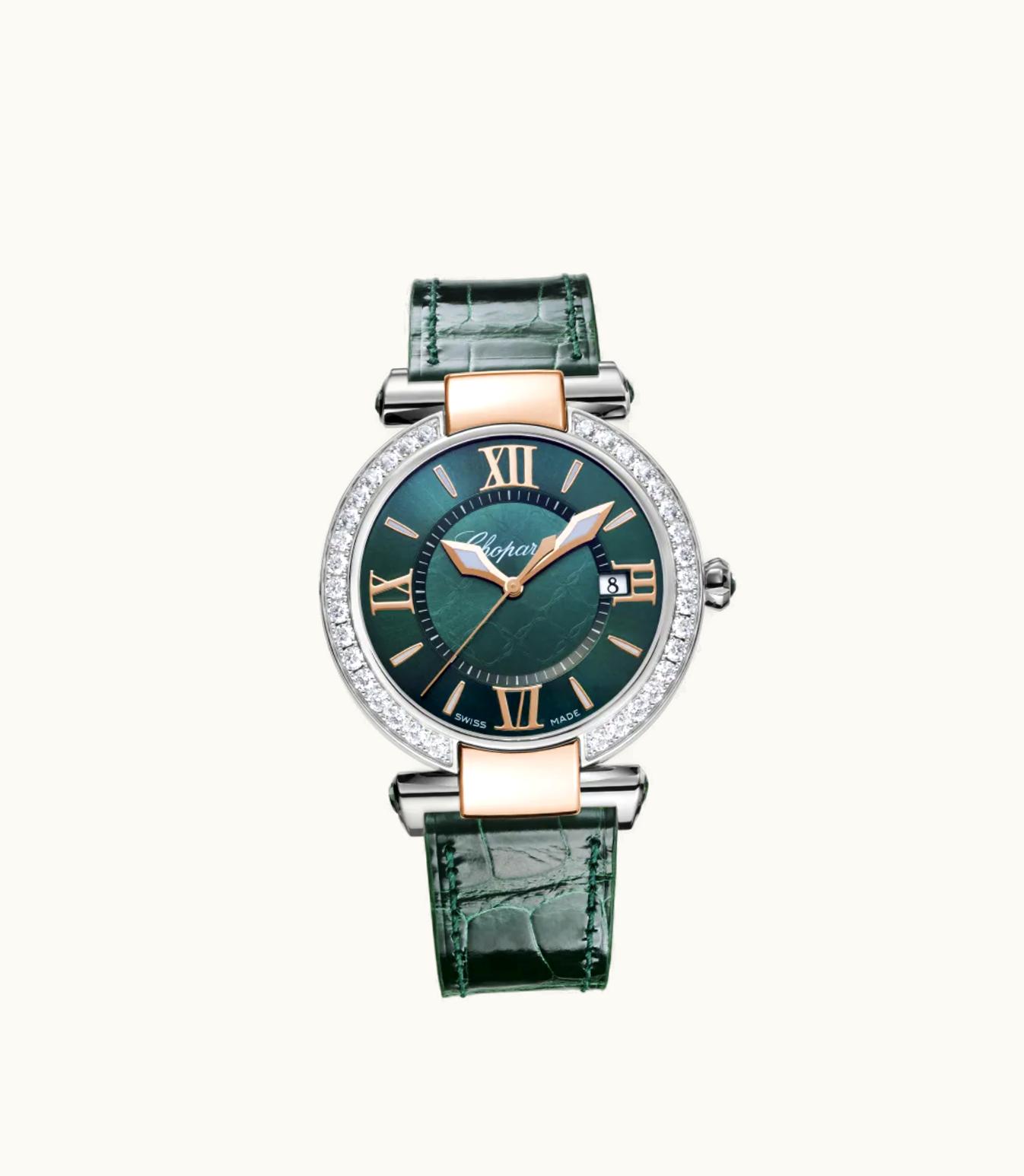 Chopard Chopard Imperiale 36 Mm, Quartz, Ethical Rose Gold, Stainless Steel, Diamonds 388532-6008