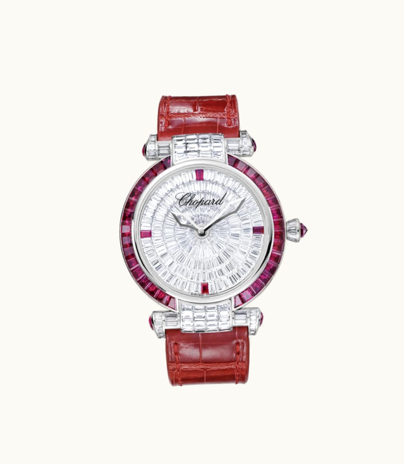 Chopard Chopard Imperiale Joaillerie 40 Mm, Automatic, Ethical White Gold, Diamonds, Rubies