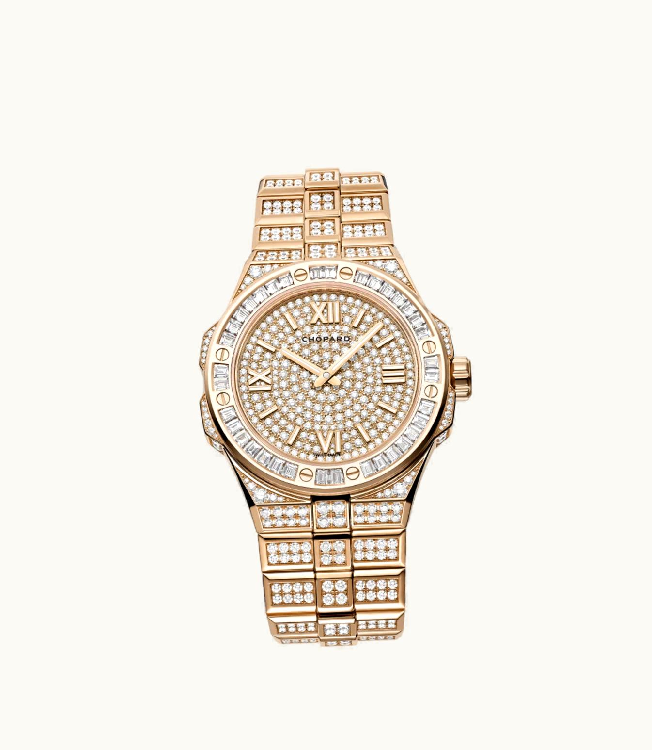 Chopard Chopard Alpine Eagle 41 41 Mm, Automatic, Ethical Rose Gold, Diamonds 295363-5005