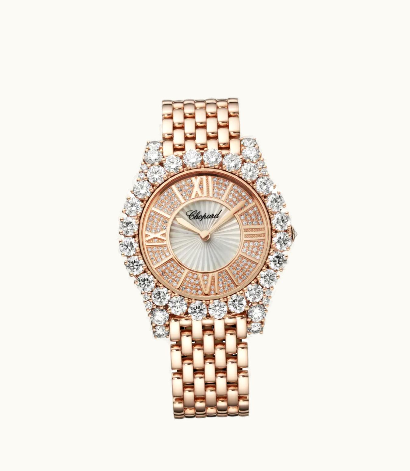 Chopard Chopard L'Heure Du Diamant Round Medium, Automatic, Ethical Rose Gold, Diamonds 109419-5601
