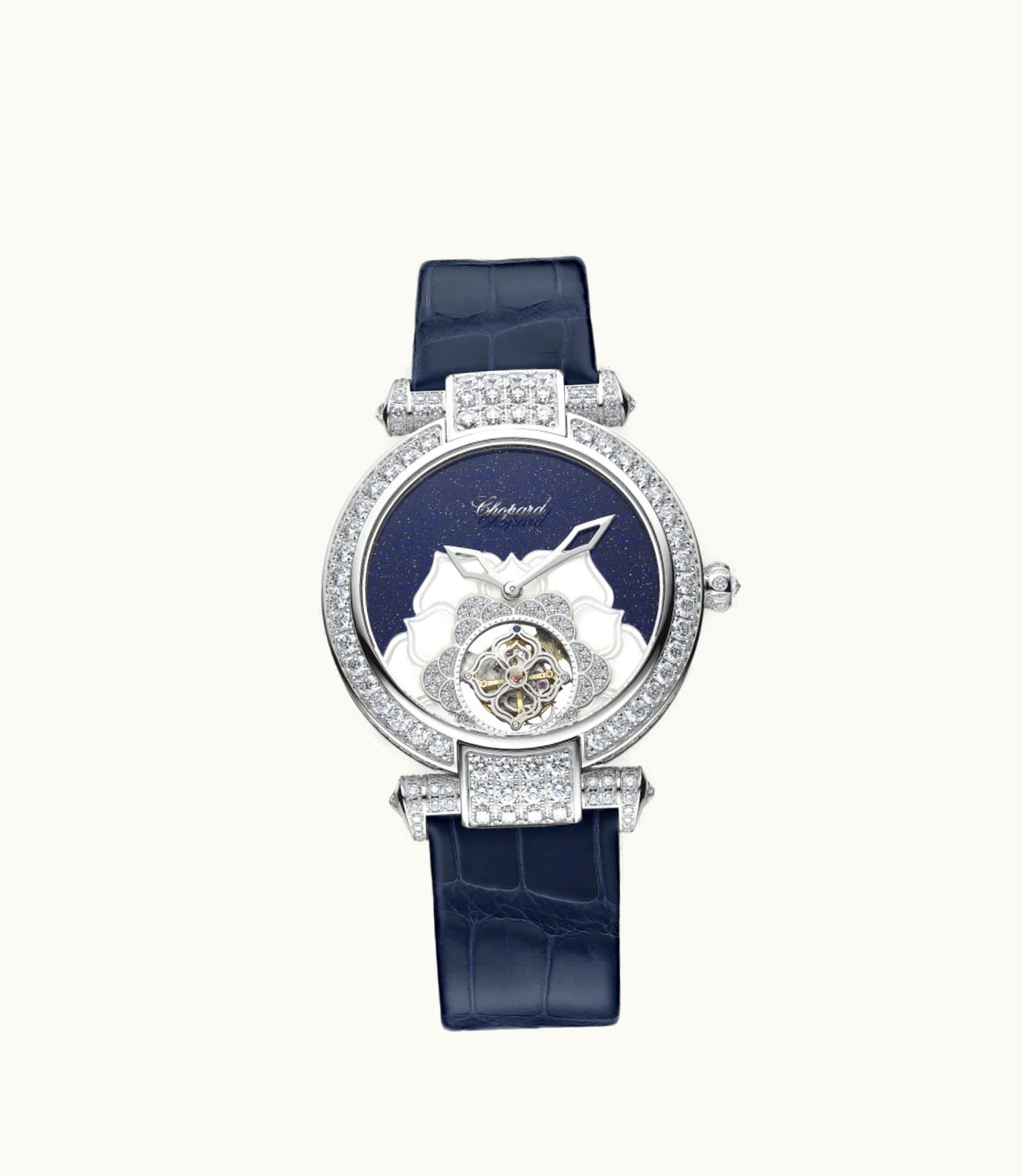 Chopard Chopard Imperiale Flying Tourbillon 36 Mm, Automatic, Ethical White Gold, Diamonds