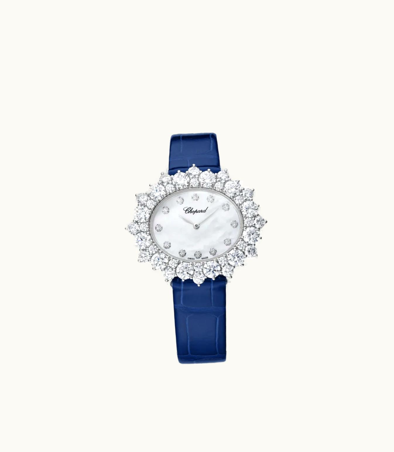 Chopard Chopard L'Heure Du Diamant Oval Medium Medium, Automatic, Ethical White Gold, Diamonds @13A390-1100
