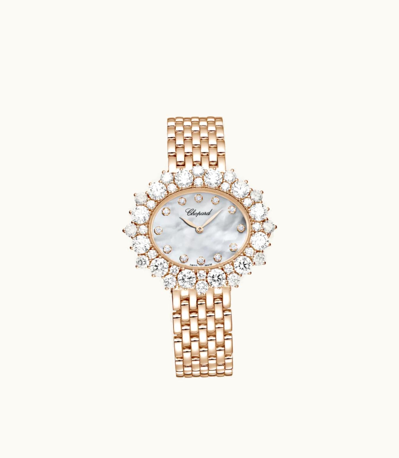 Chopard Chopard L'Heure Du Diamant Oval Medium Medium, Automatic, Ethical Rose Gold, Diamonds @10A390-5100