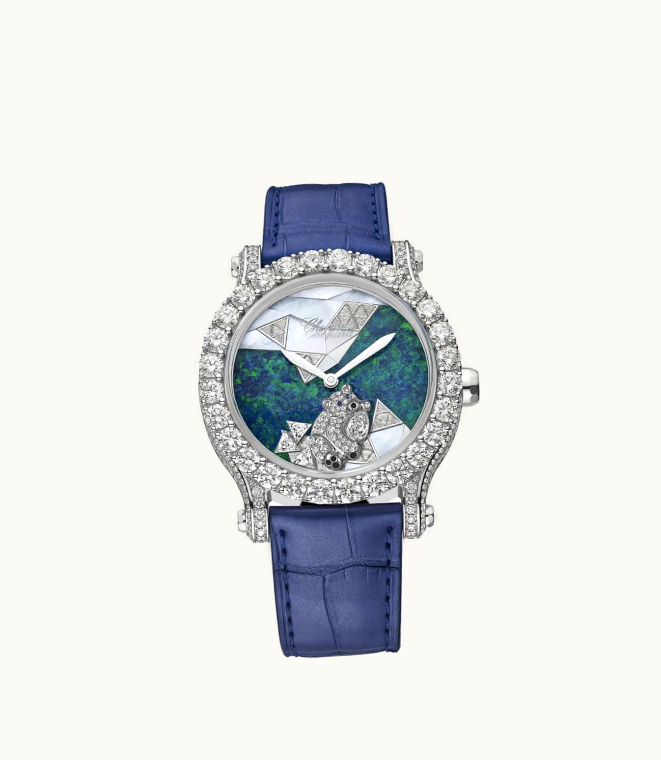 Chopard Chopard Happy Sport Métiers D'Art 40 Mm, Automatic, Ethical White Gold, Diamonds