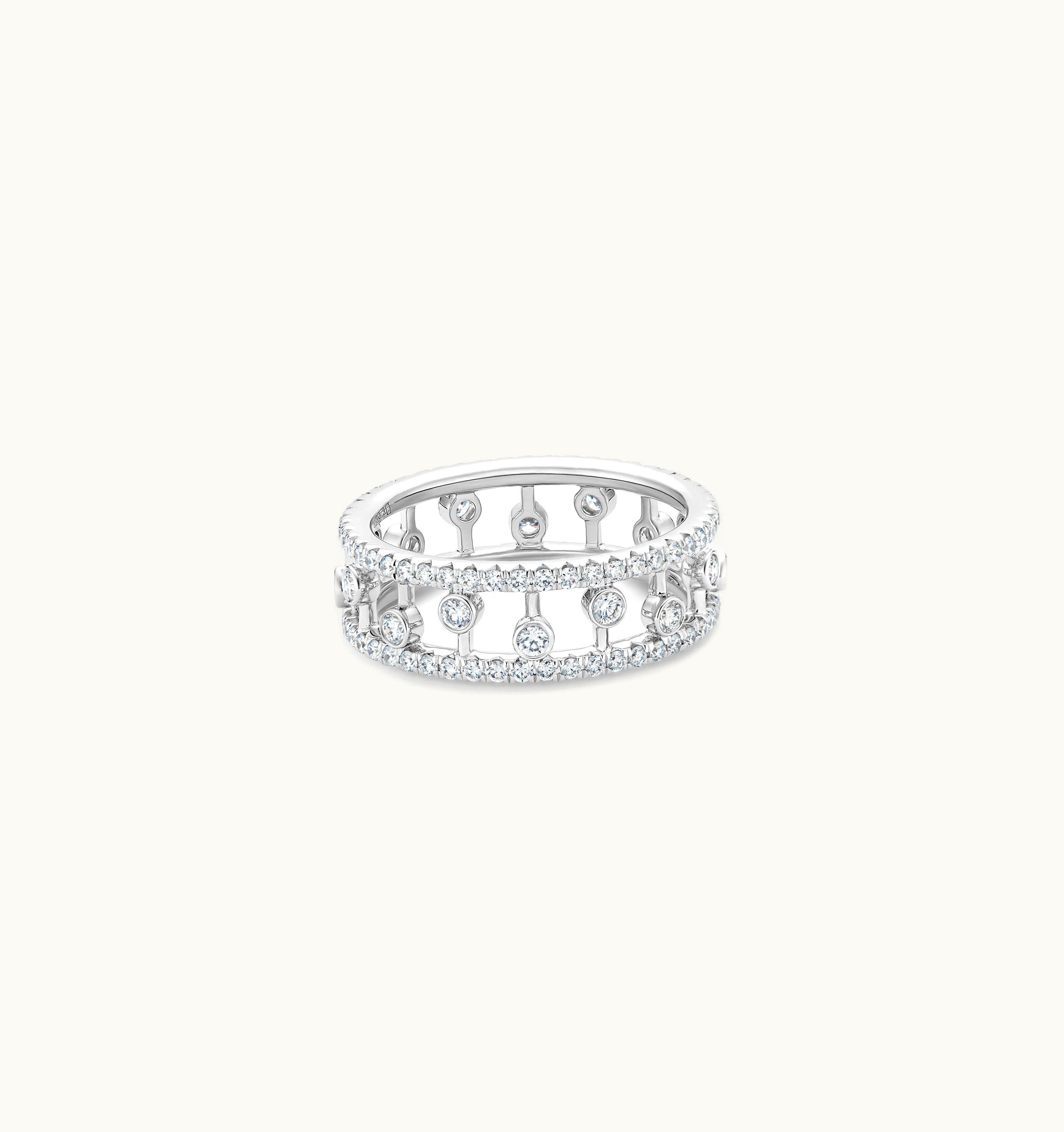 De Beers De Beers Dewdrop Band In White Gold