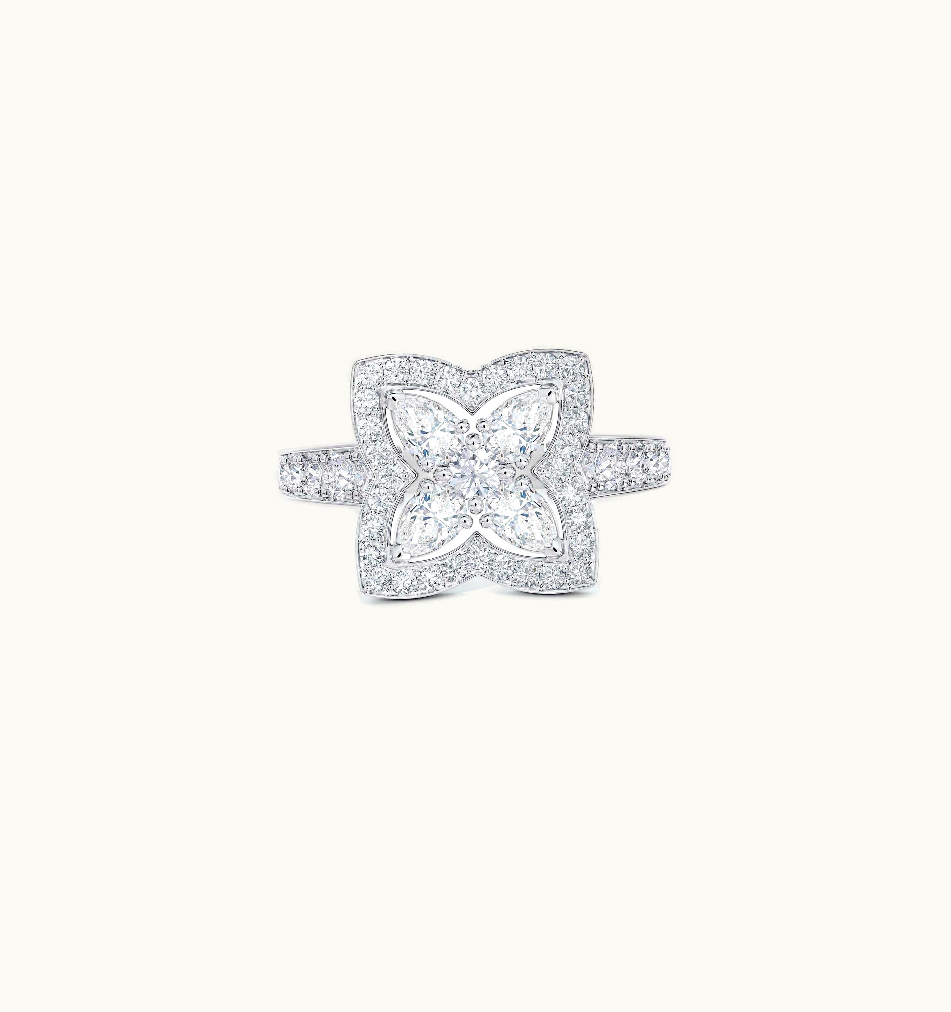 De Beers De Beers Enchanted Lotus Ring In White Gold UZ0178118