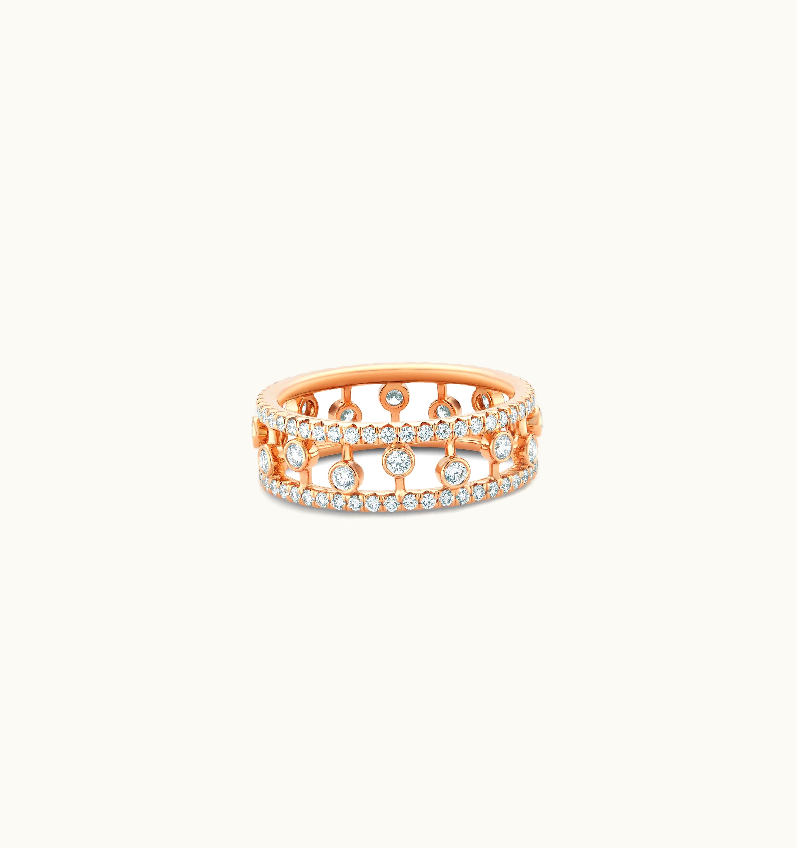 De Beers De Beers Dewdrop Band In Rose Gold