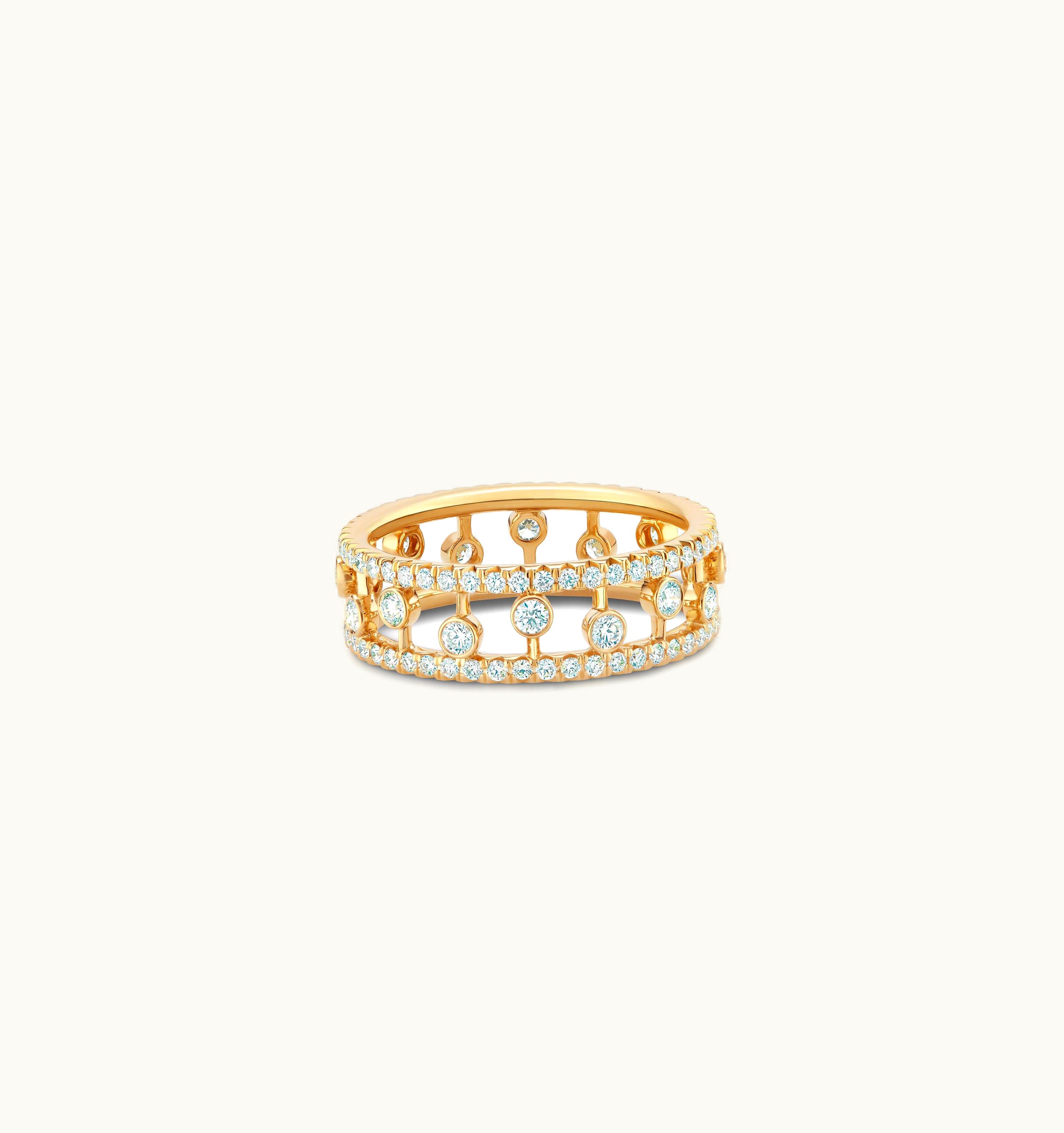 De Beers De Beers Dewdrop Band In Yellow Gold