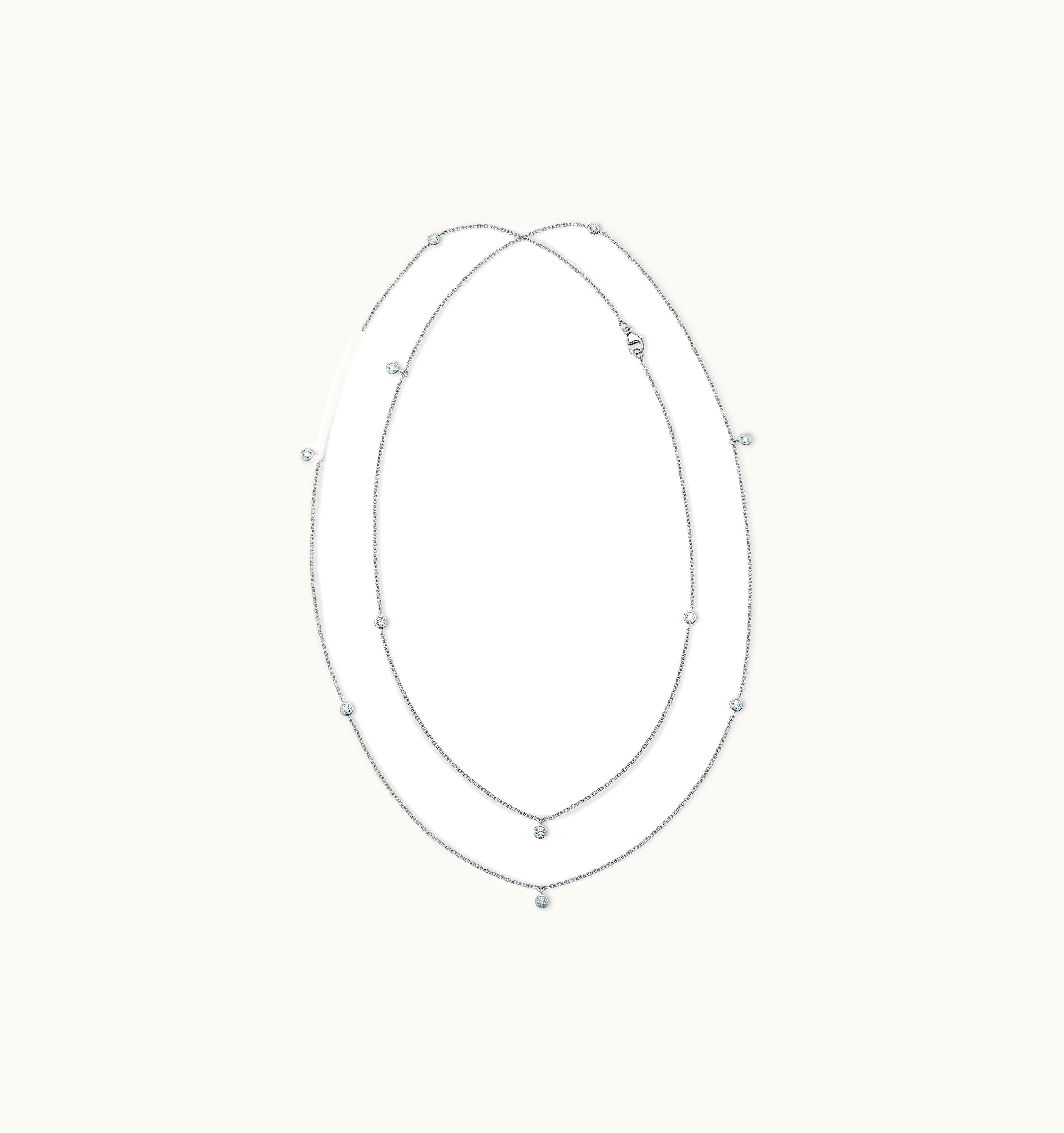 De Beers De Beers Clea Multi-Diamond Sautoir In White Gold