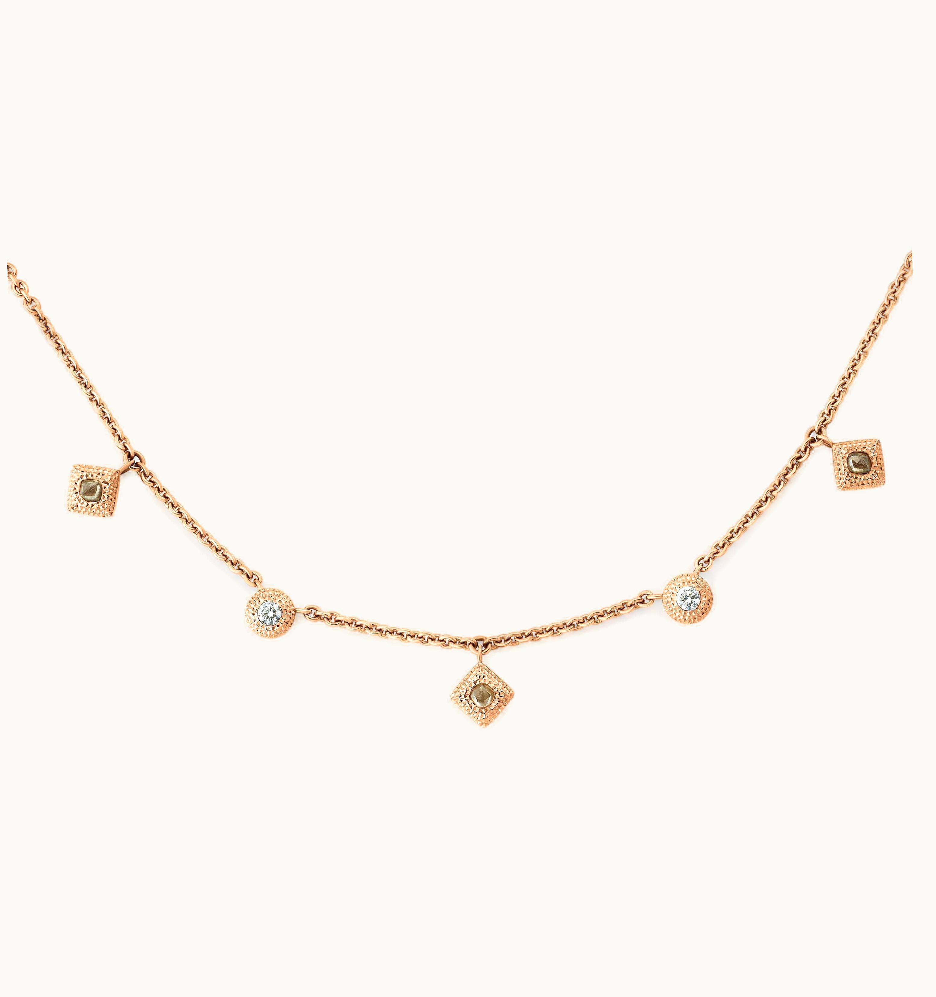 De Beers De Beers Talisman Charm Necklace In Rose Gold