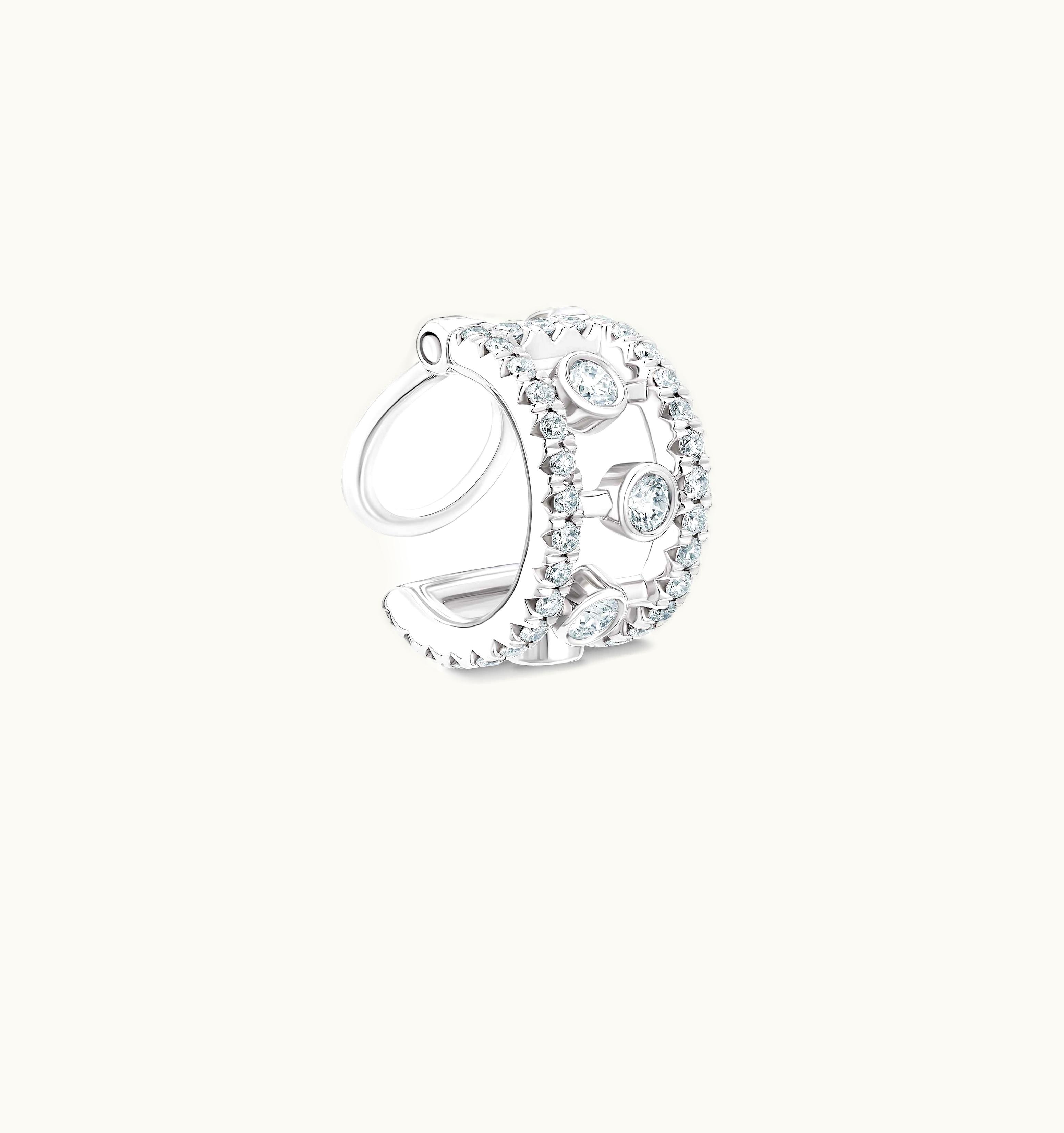 De Beers De Beers Dewdrop Ear Cuff In White Gold