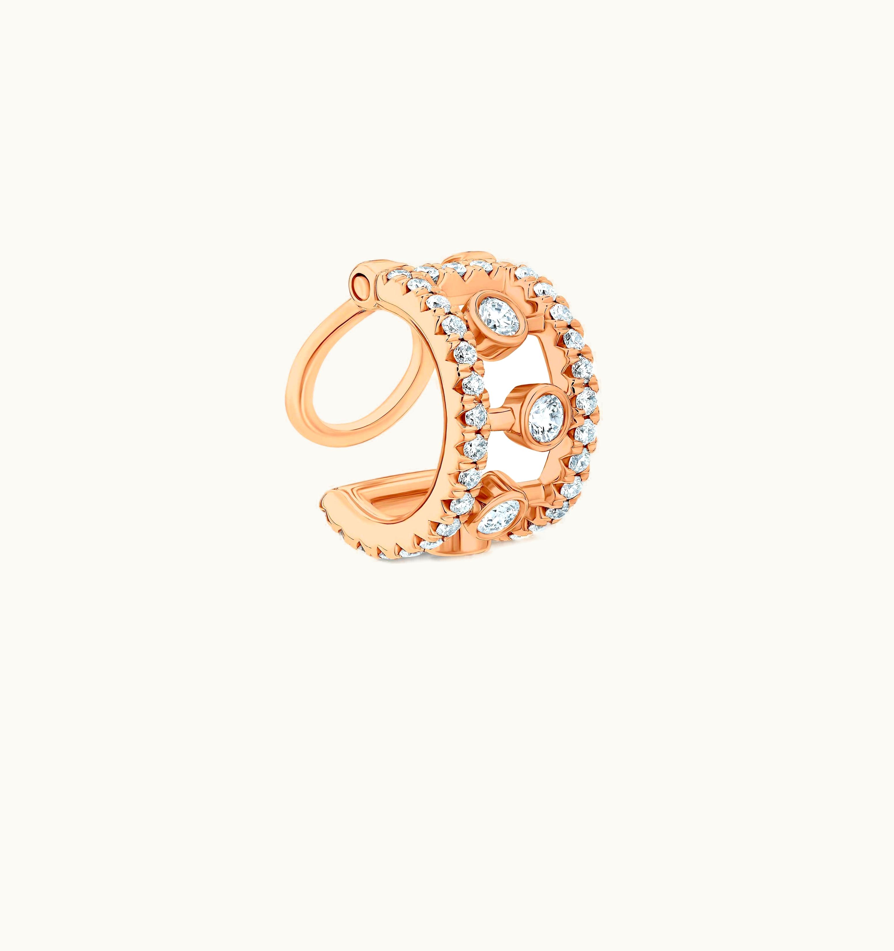 De Beers De Beers Dewdrop Ear Cuff In Rose Gold